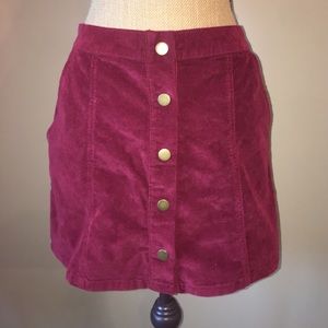Alter’d State Corduroy Skirt – Burgundy